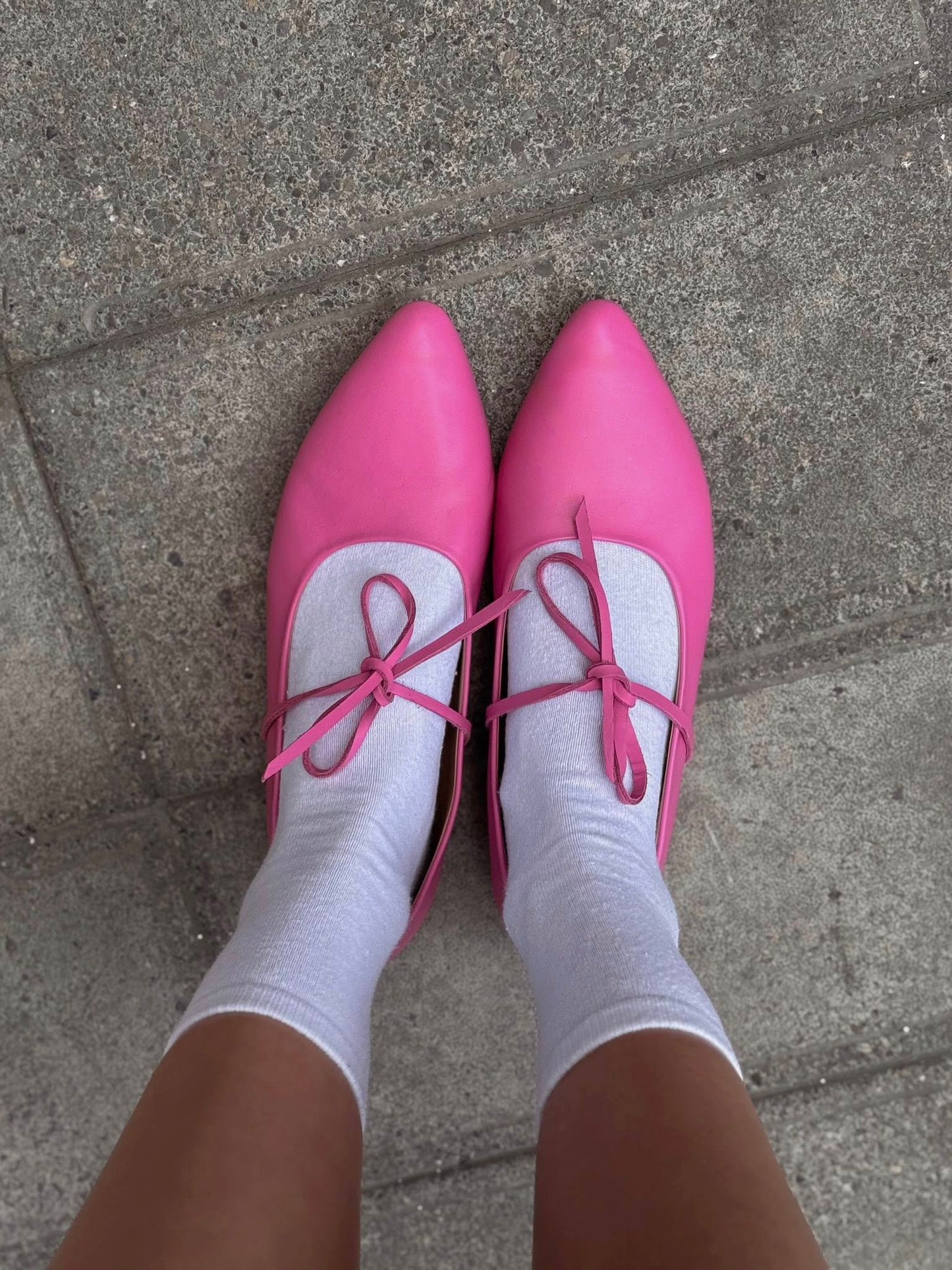 Brown ballerina flats