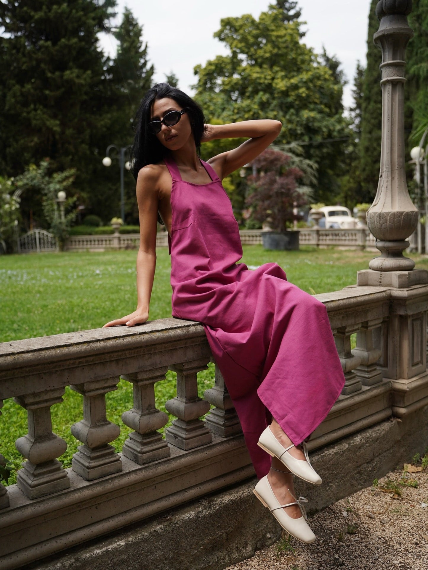 Lightweight summer dress in pink