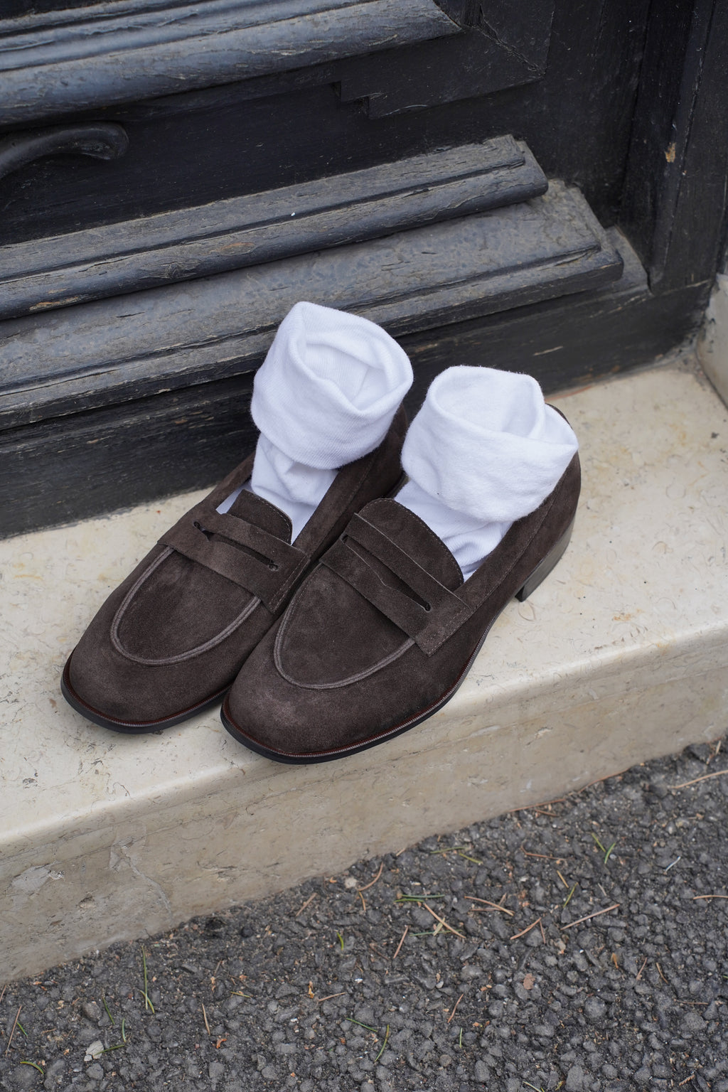 Loafers in Natural Suede