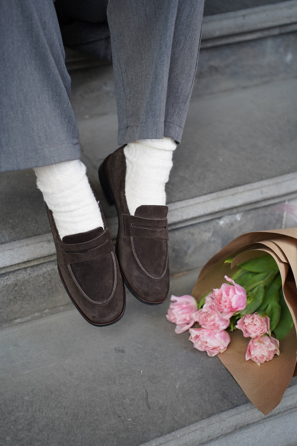 Loafers in Natural Suede