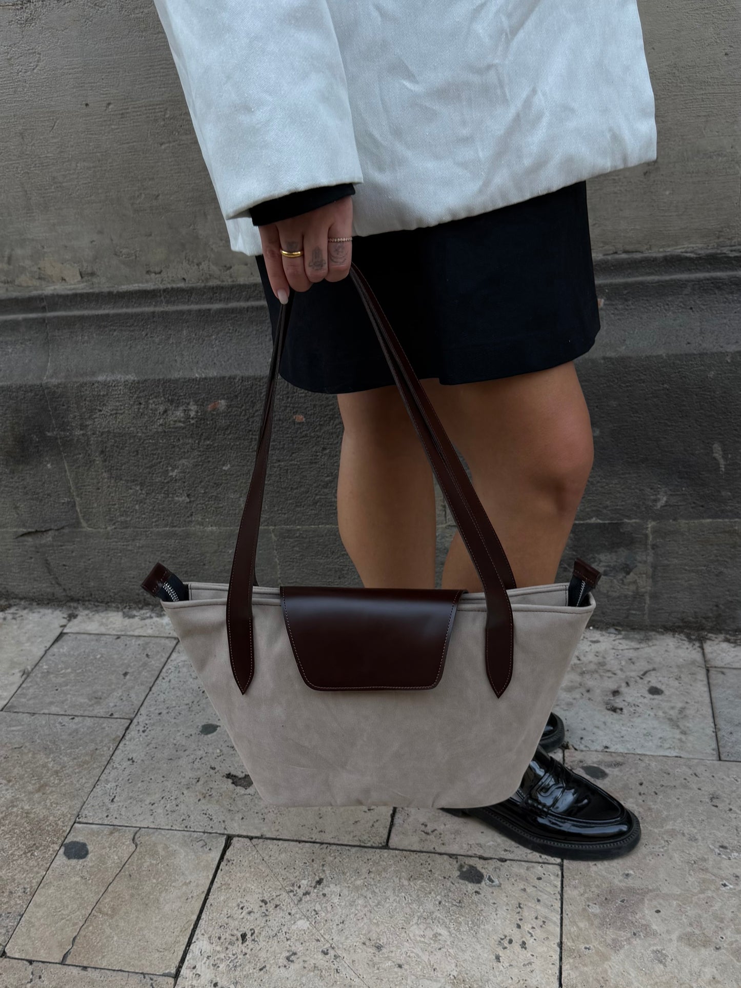 Beige and brown combo espresso