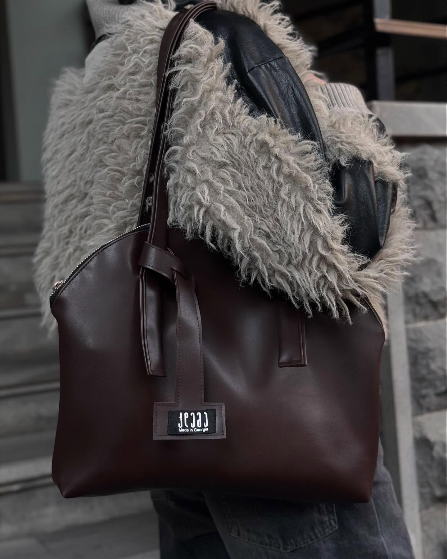 Chocolate hobo bag