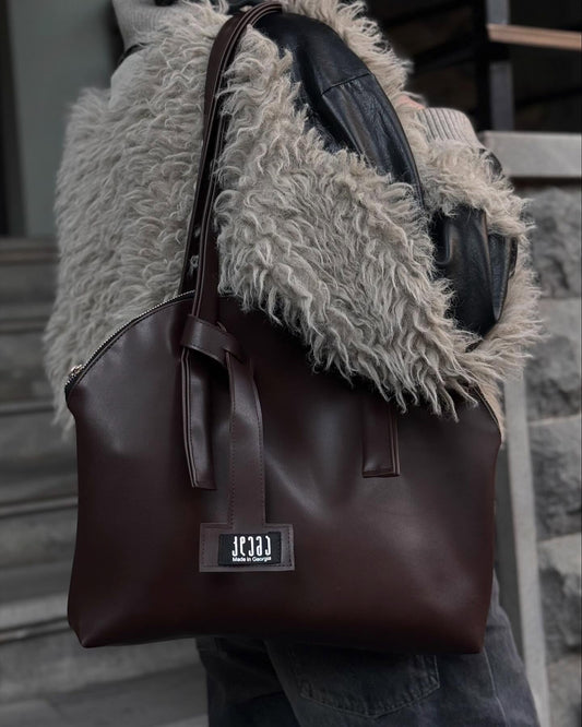 Chocolate hobo bag