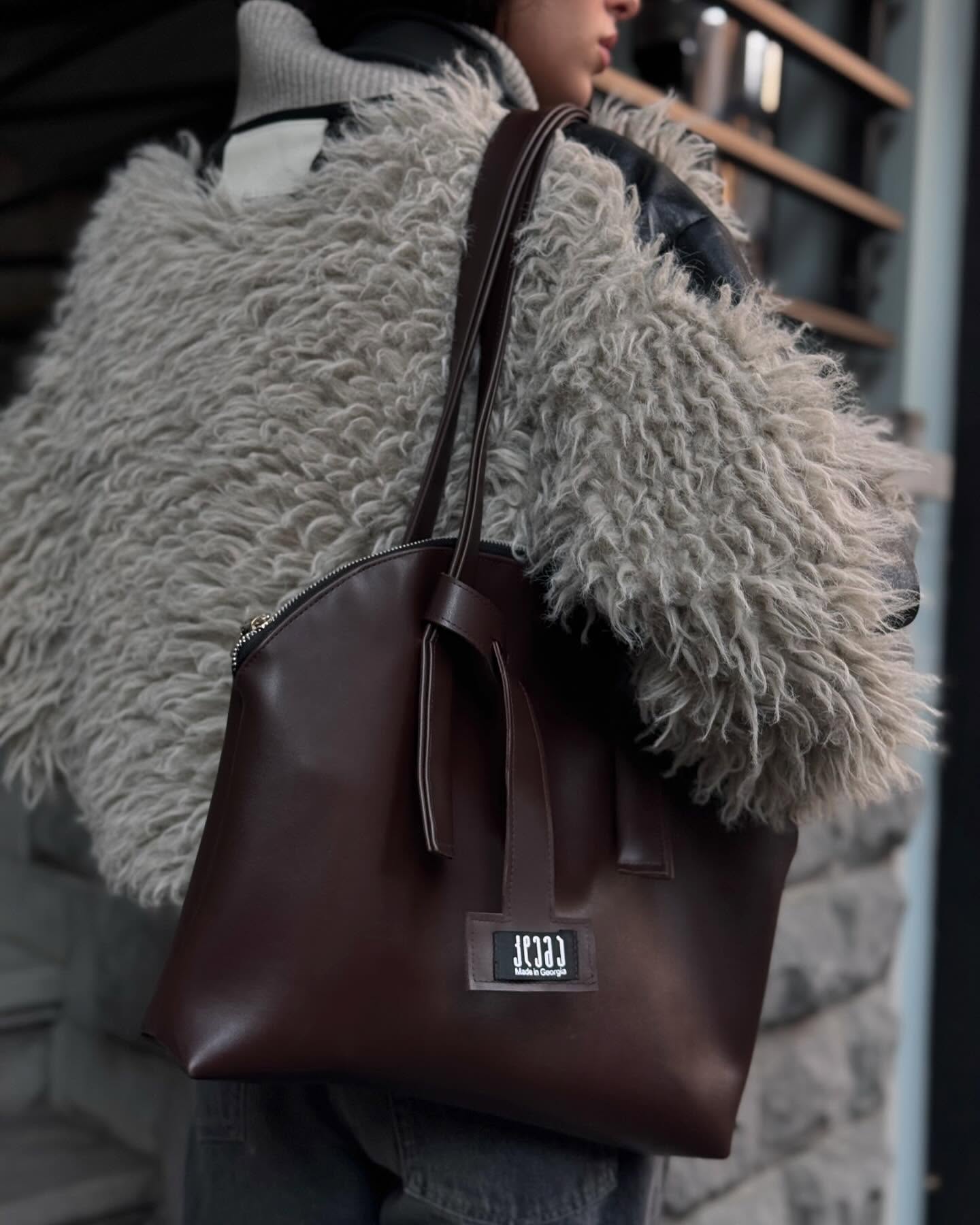 Chocolate hobo bag