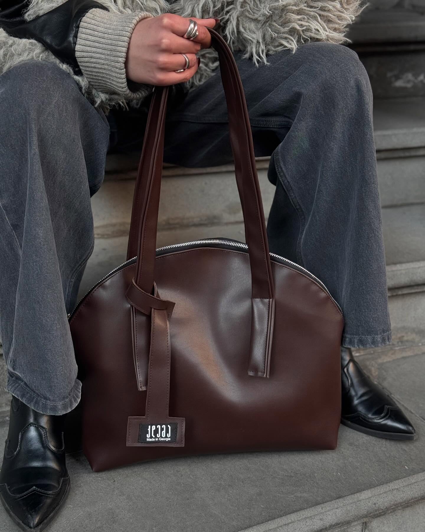 Chocolate hobo bag