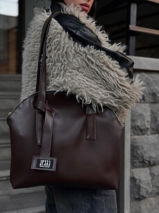 Chocolate hobo bag