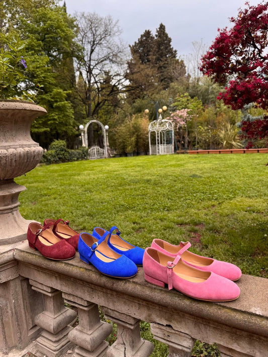 Suede Mary Janes shoes