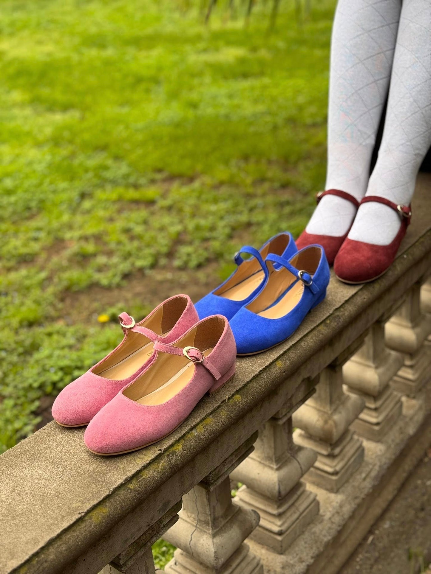 Suede Mary Janes shoes
