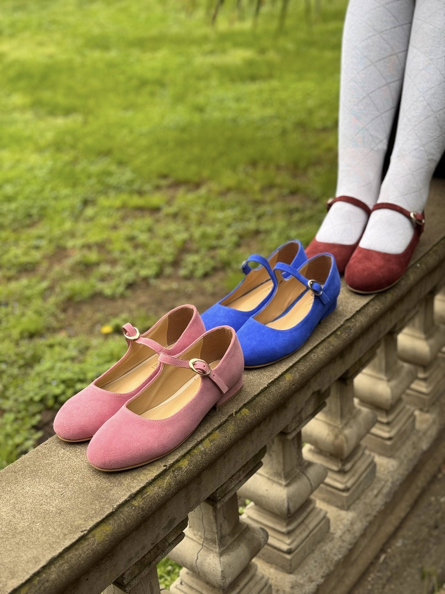 Suede Mary Janes Shoes