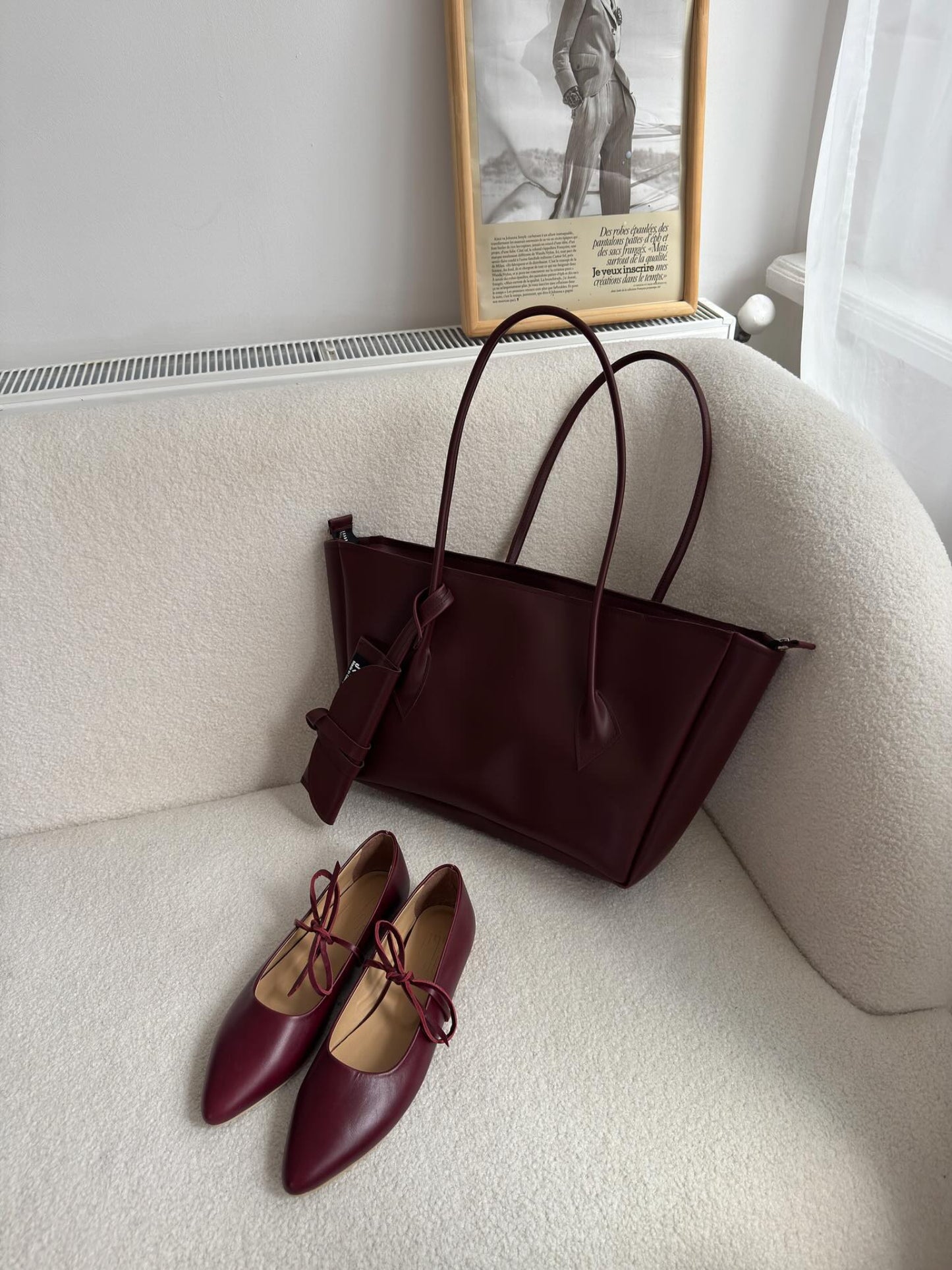 Milky bag in burgundy