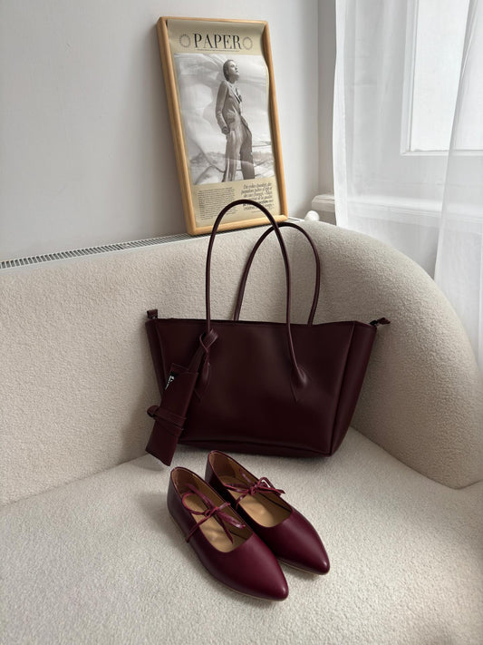 Milky bag in burgundy