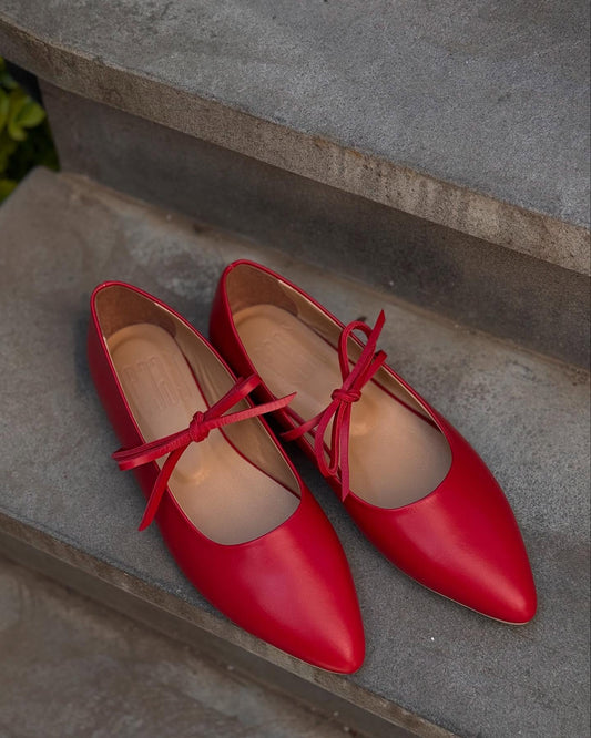 Brown ballerina flats
