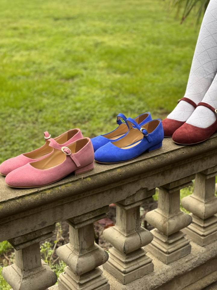 Suede Mary Janes Shoes