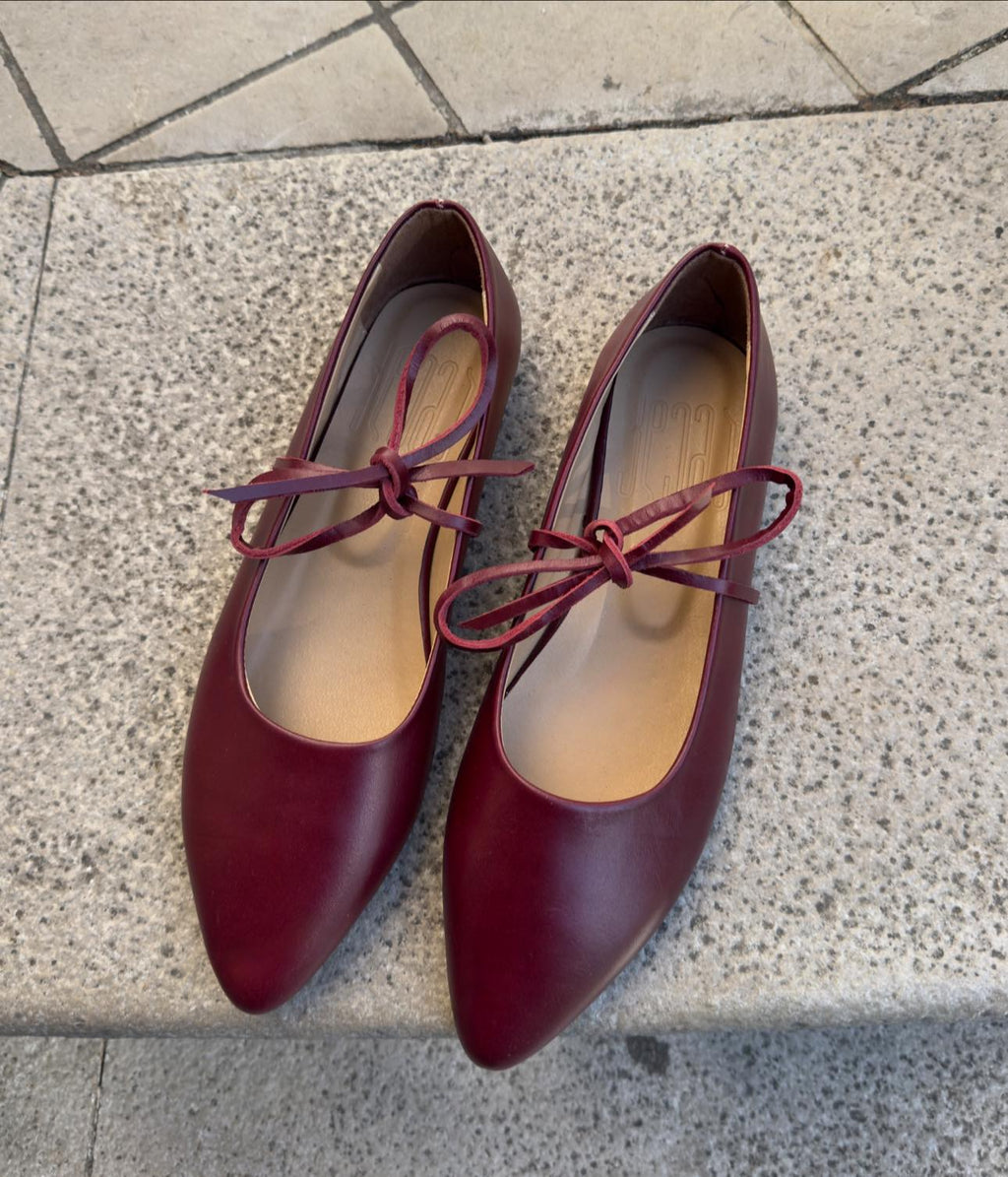Dark Burgundy Ballerinas