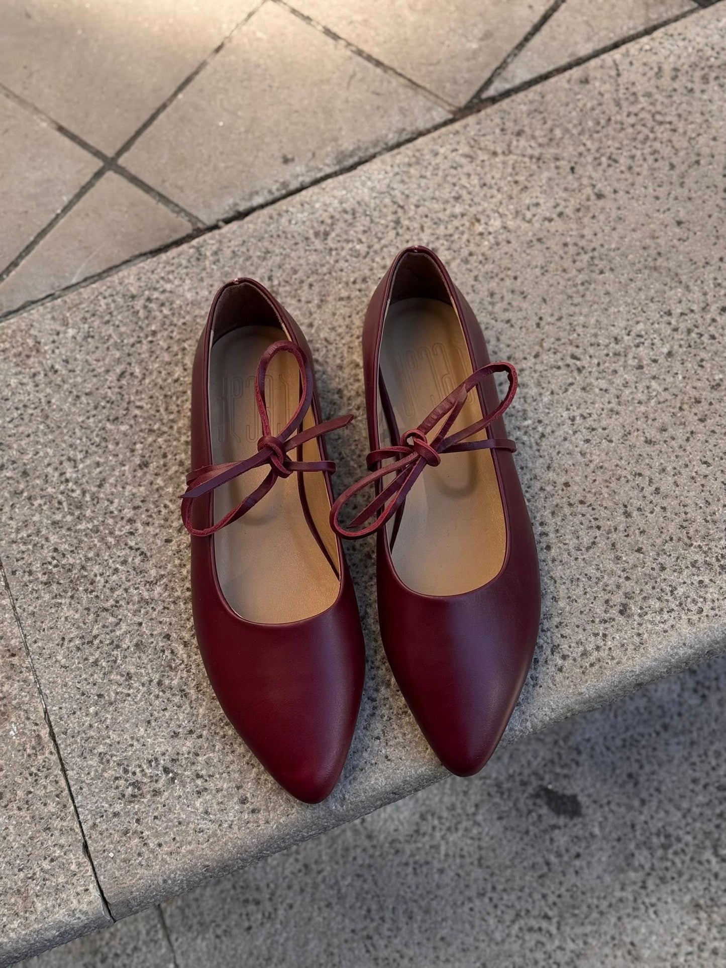 Brown ballerina flats
