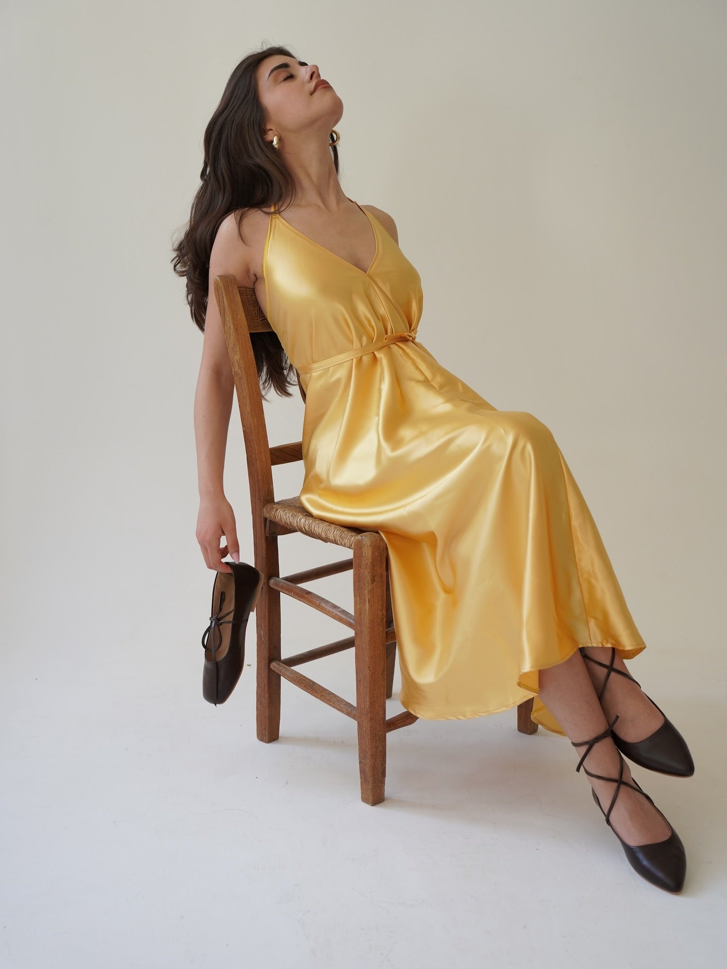 Sunflower silk dress
