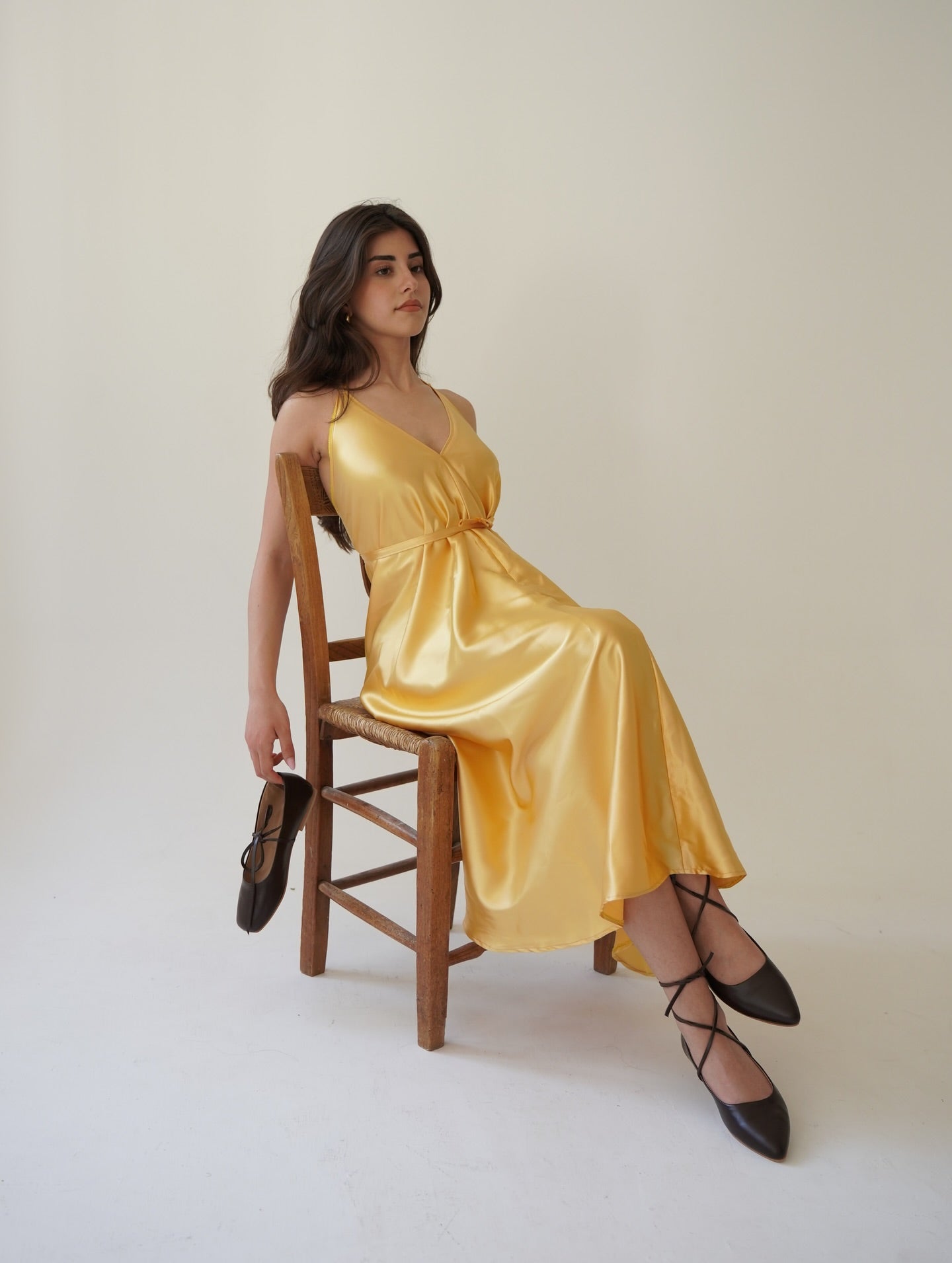 Sunflower silk dress