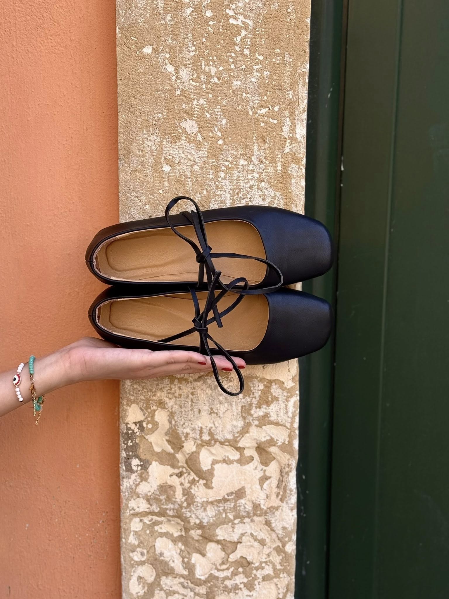 Black Square Ballerina Flats