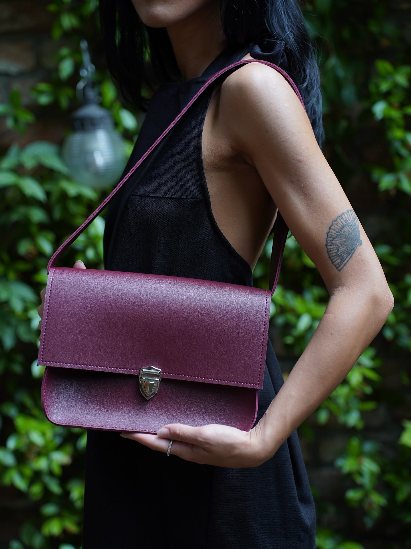 Burgundy fairy shoulder bag