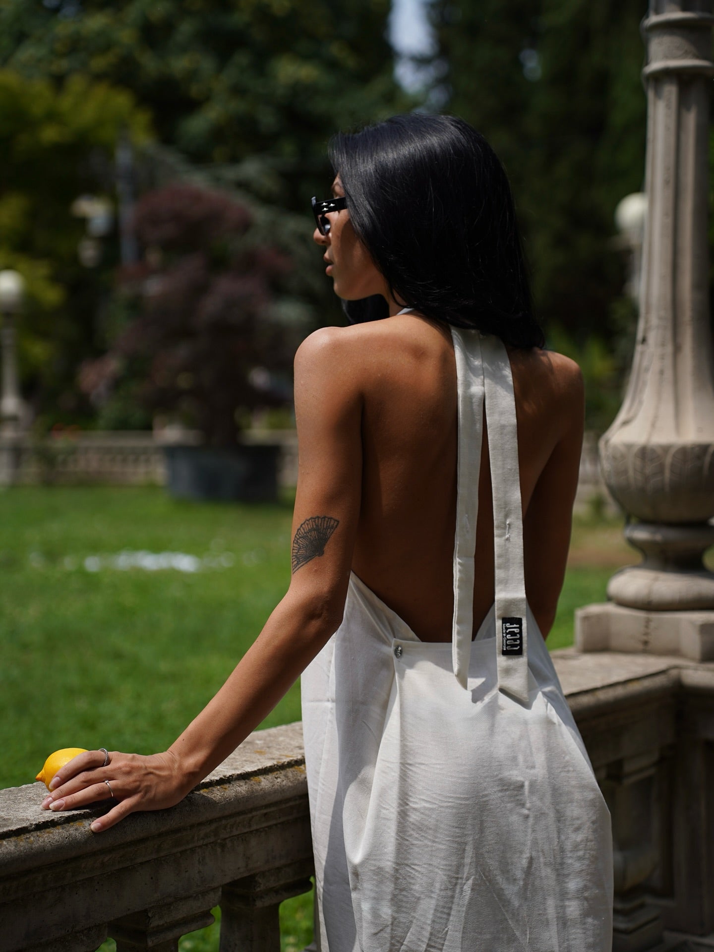 Lightweight summer dress in white