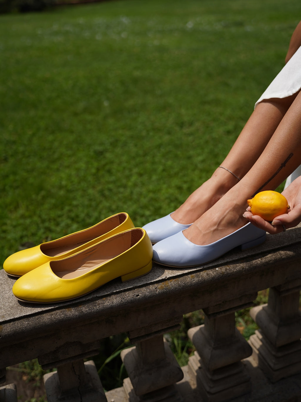 Oval Flats in Yellow
