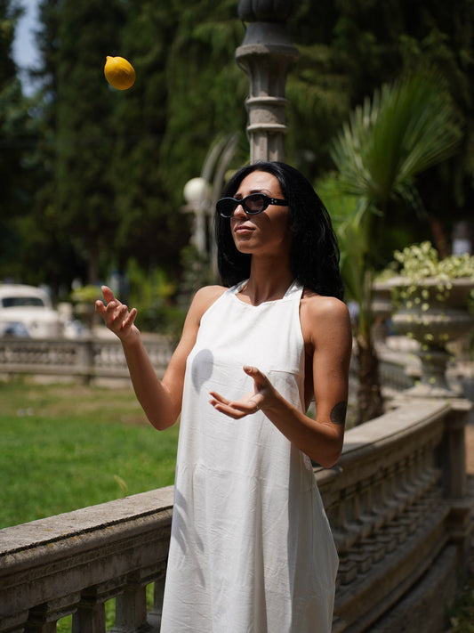 Lightweight summer dress in white