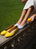 Oval Flats in Yellow