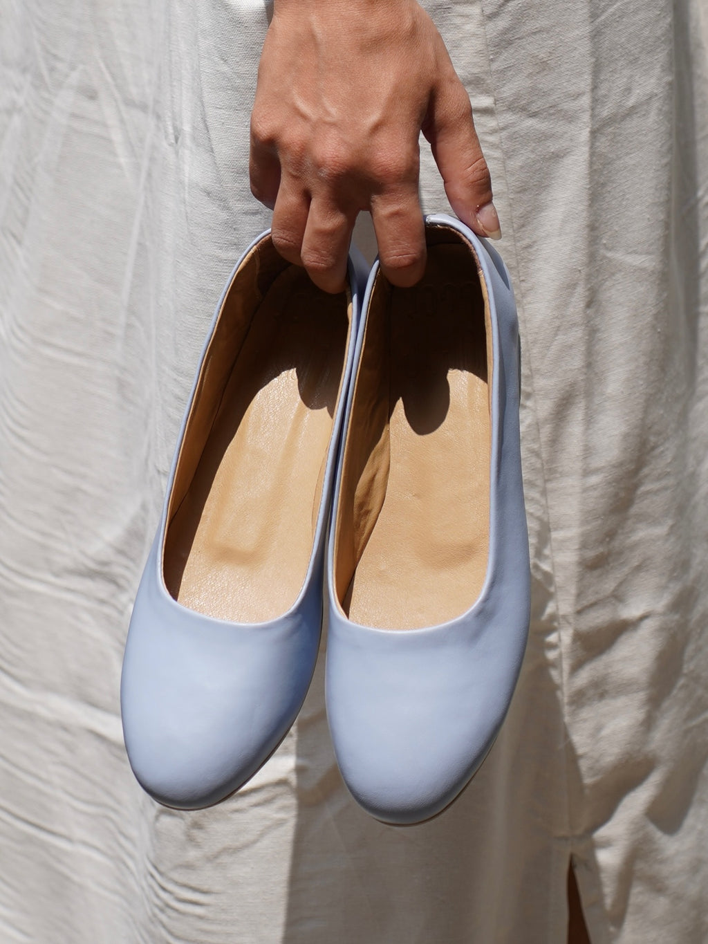 Oval Flats in Sky Blue