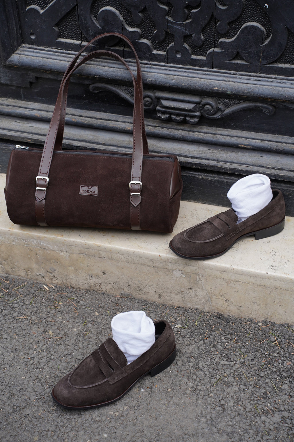 Loafers in Natural Suede