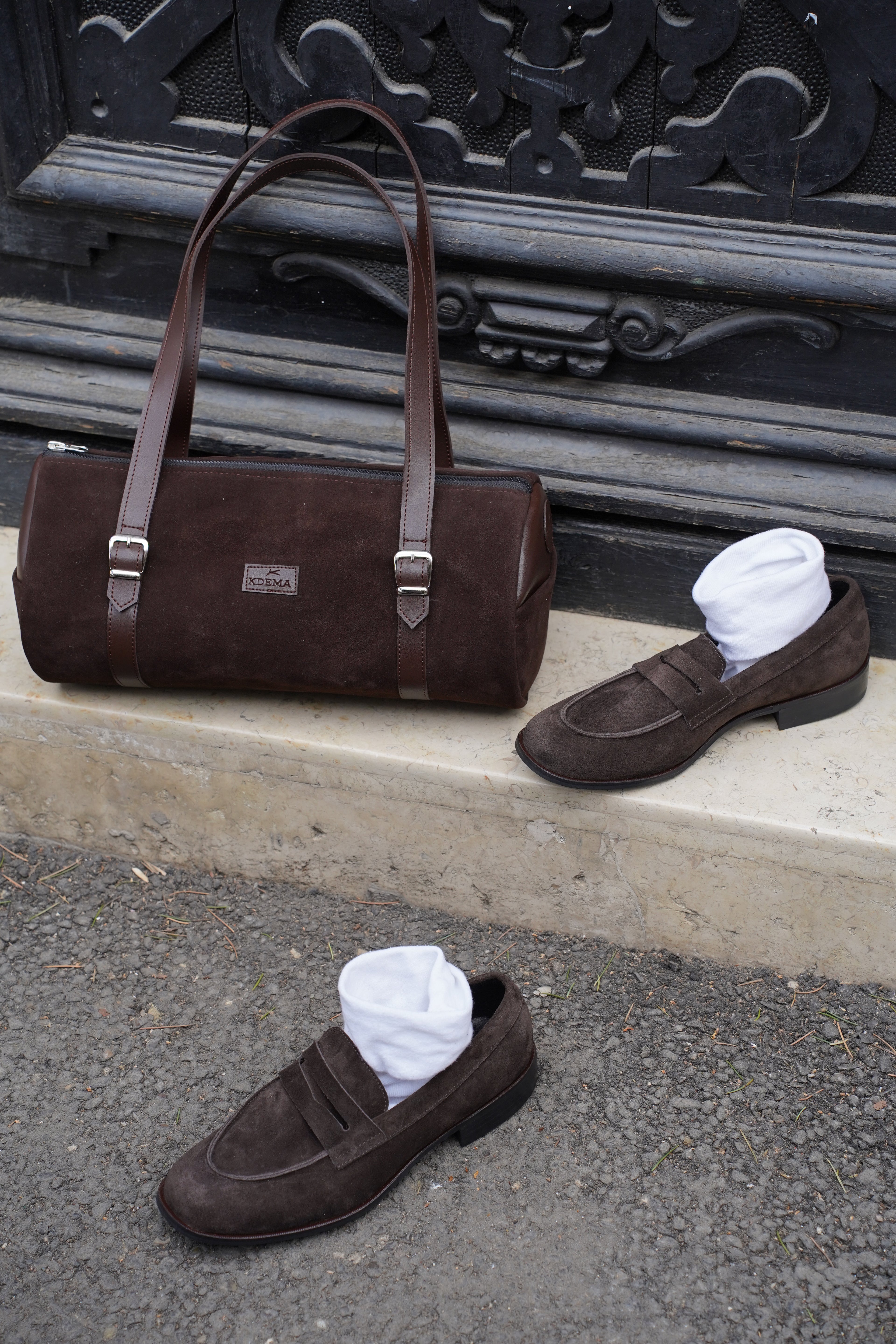 Loafers in Natural Suede