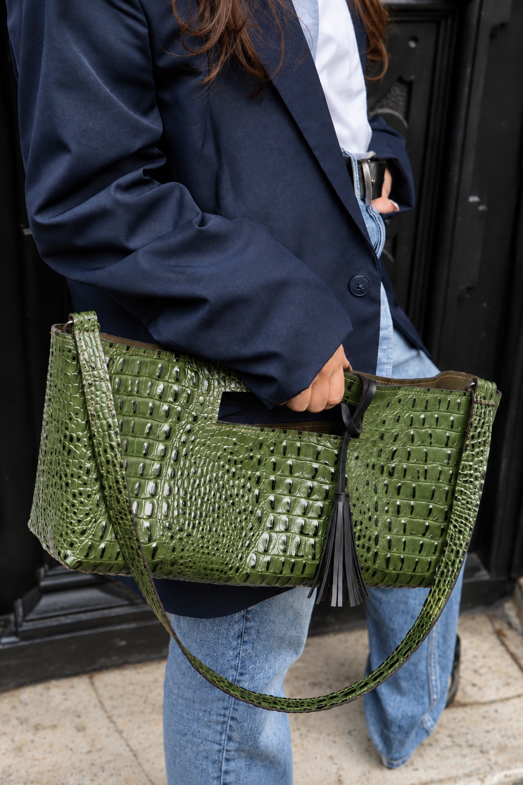 Crocodile In Natural Leather