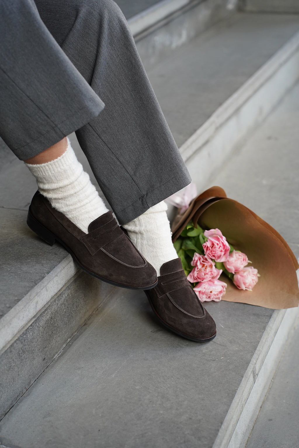Loafers in Natural Suede