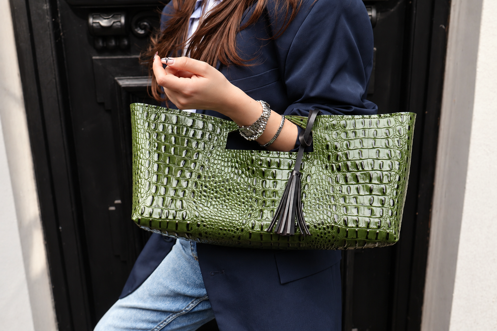 Crocodile In Natural Leather