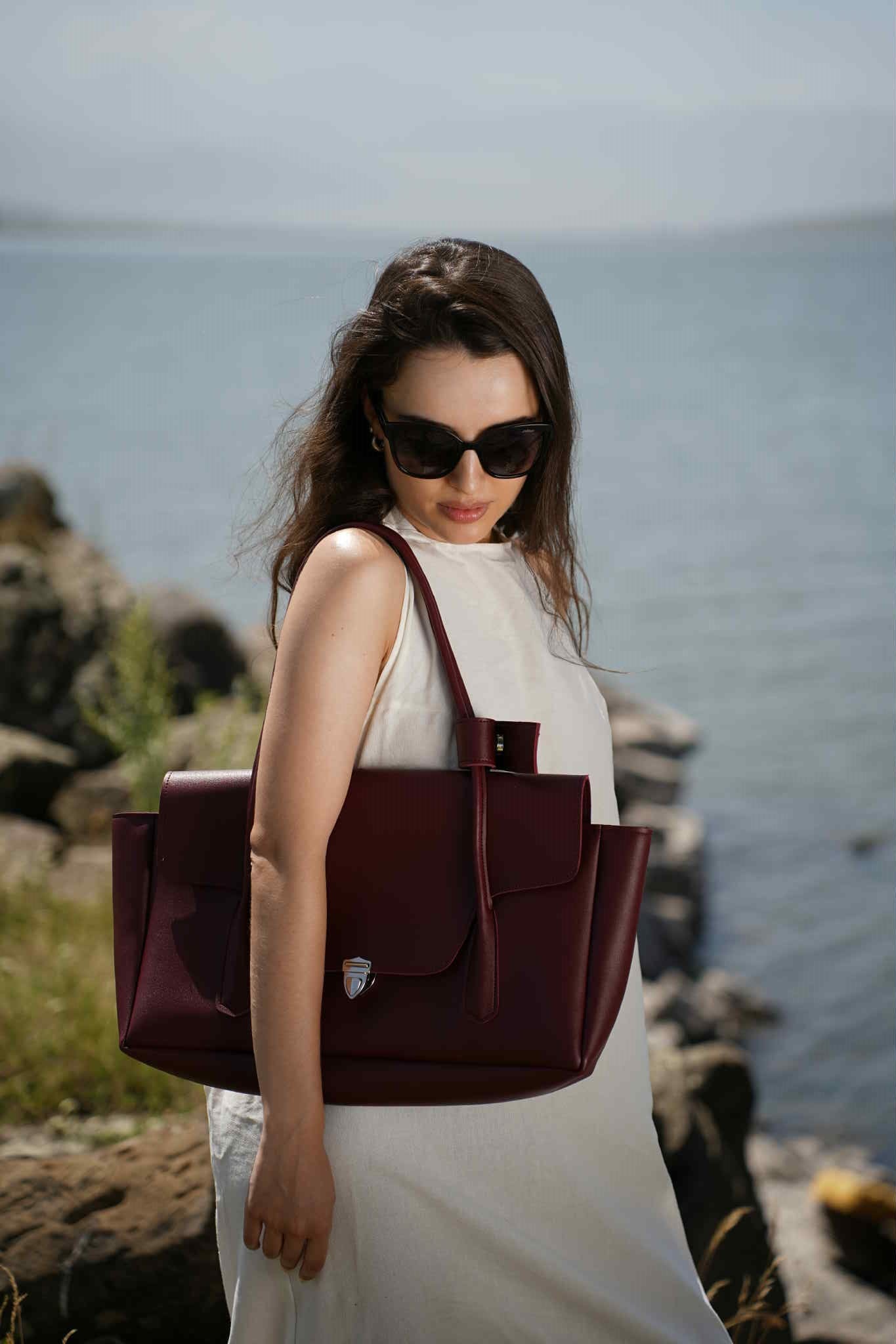 Office Siren in Burgundy