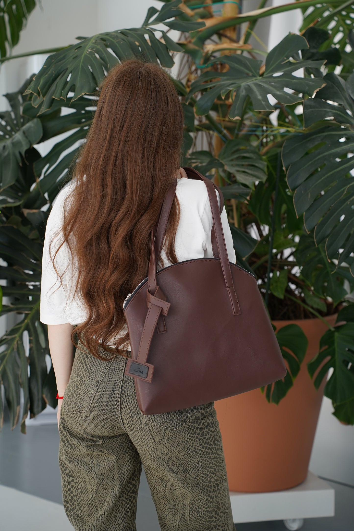 Chocolate hobo bag