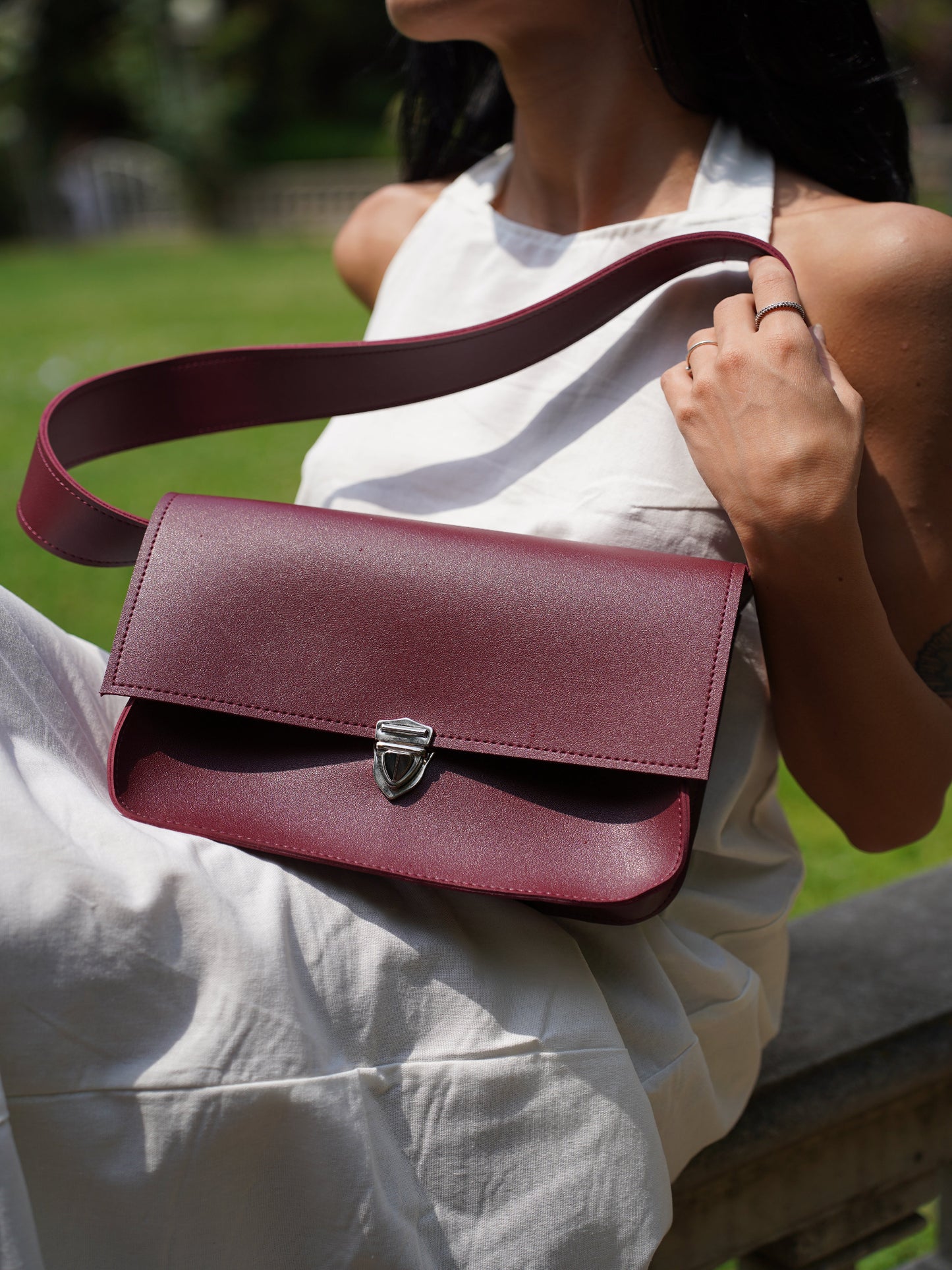 Burgundy fairy shoulder bag