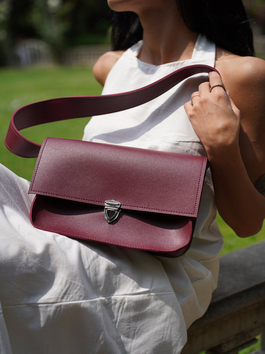 Burgundy fairy shoulder bag