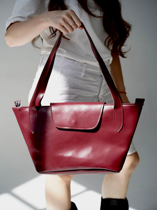 Burgundy espresso bag