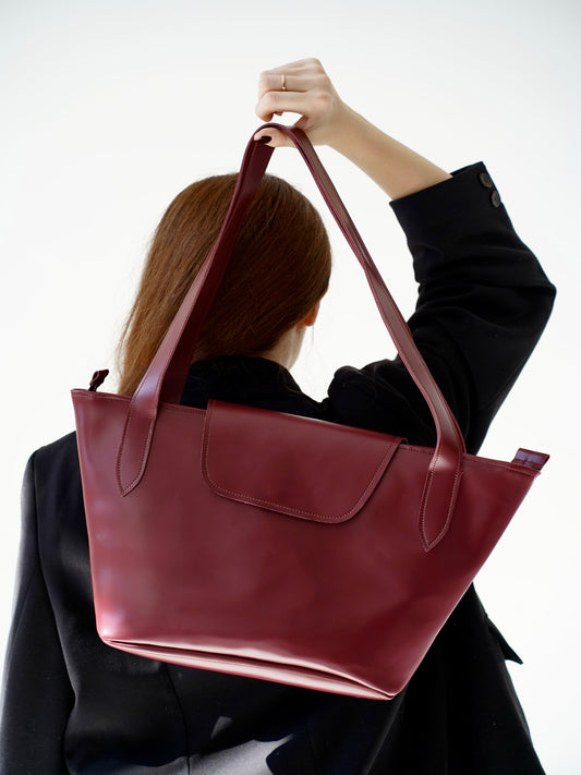 Burgundy espresso bag