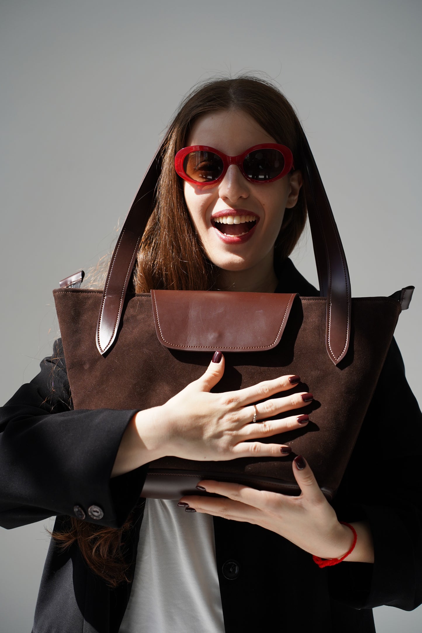 Espresso bag in Suede brown