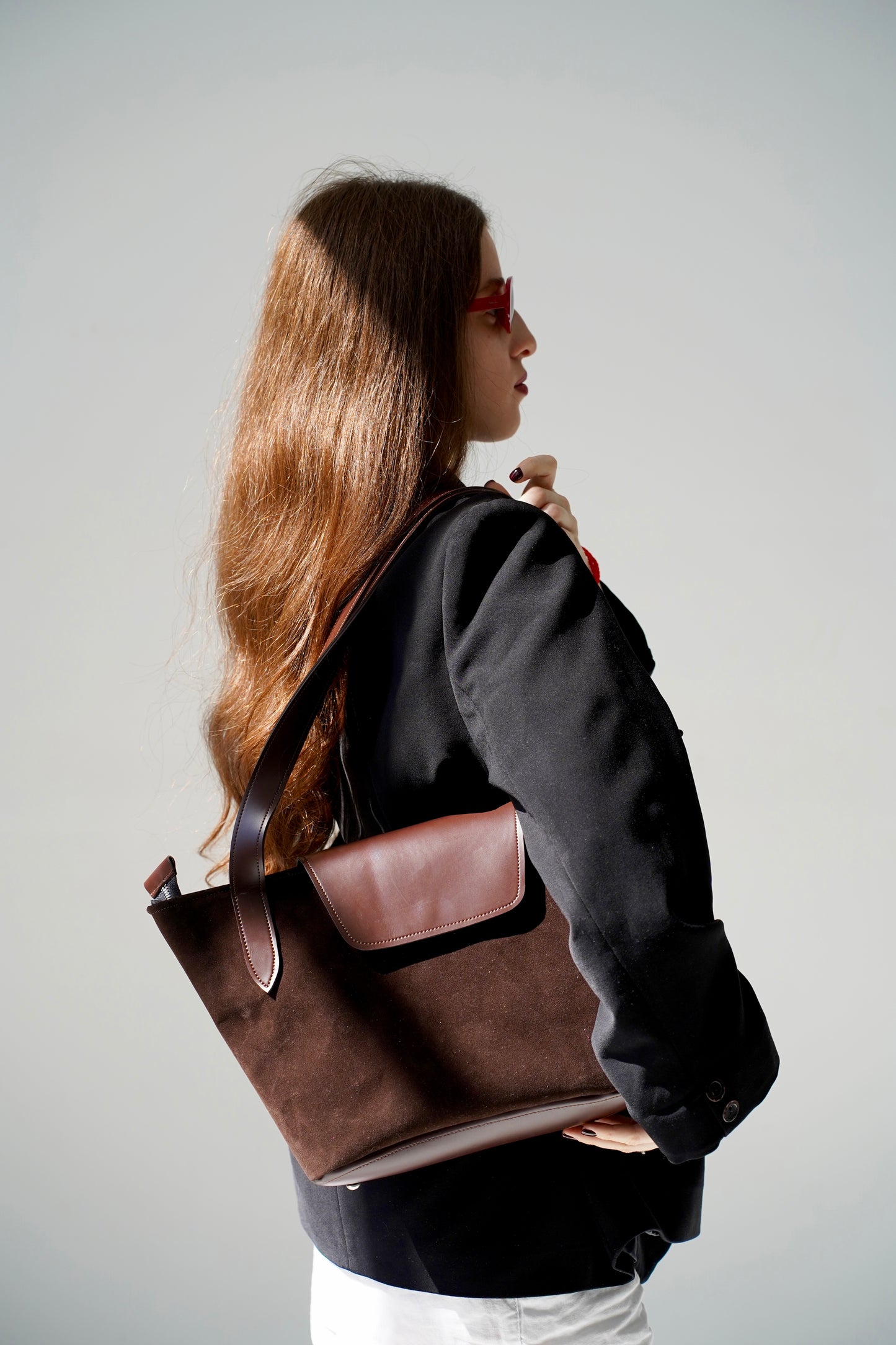 Espresso bag in Suede brown